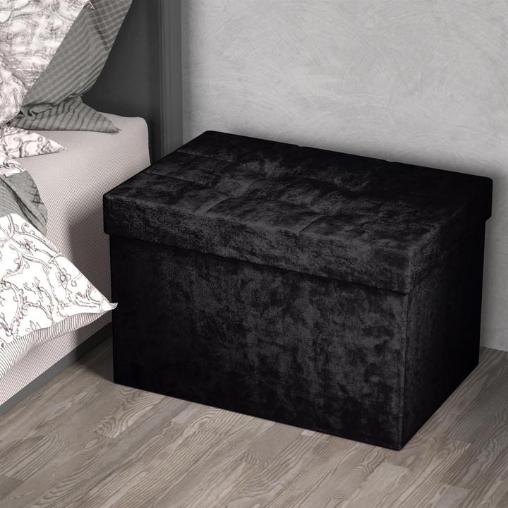 Produktbild Intirilife Sitzbank Samt Schwarz (49.30 cm)