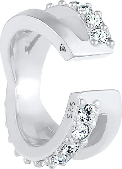 Immagine prodotto Elli Orecchini Orecchino Incrociato Cristalli Argento 925 (Cristallo di vetro, Argento 925)
