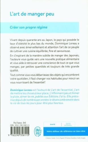 Image du produit L'art de manger peu : créer son propre régime (Français, Loreau Dominique, 2021)