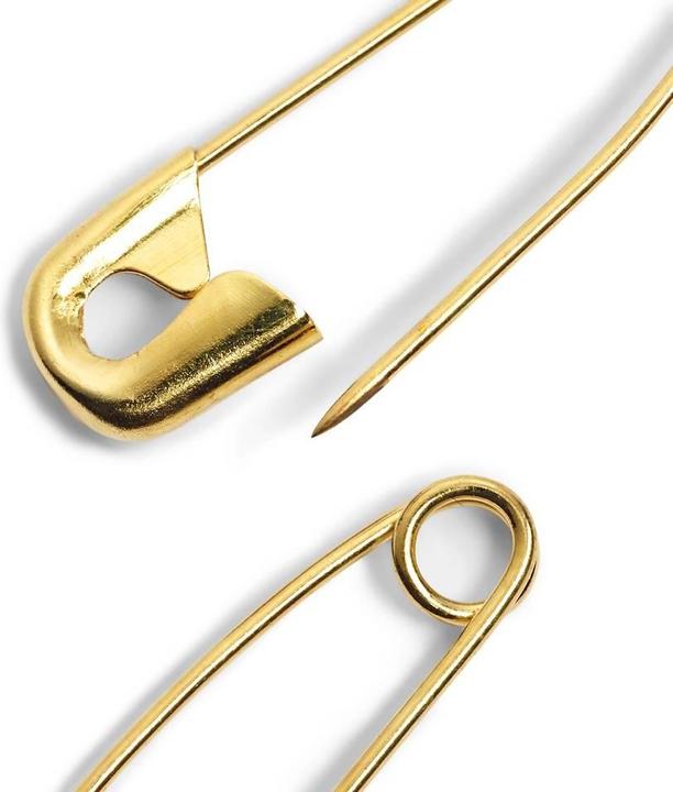 Produktbild Prym Sicherheitsnadeln Messing gebogen, gold Nr. 2, 38 mm, Karte 150 Stk.