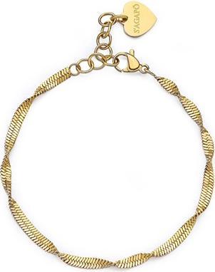 Sagapo S'Agapo Elegant Gold-Plated Bracelet Hadek Chunky Shk52