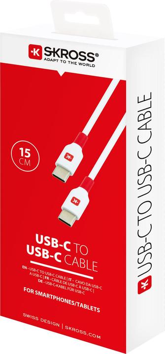 Actual product image Skross USB Cable USB-C to USB-C Cable 2.0, Braiding, 1.20m space gray (1.20 m, USB 2.0, 36 W)