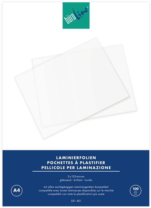 Produktbild BüroLine Laminier-Folien (A4, 100 Stück, 125 µm)