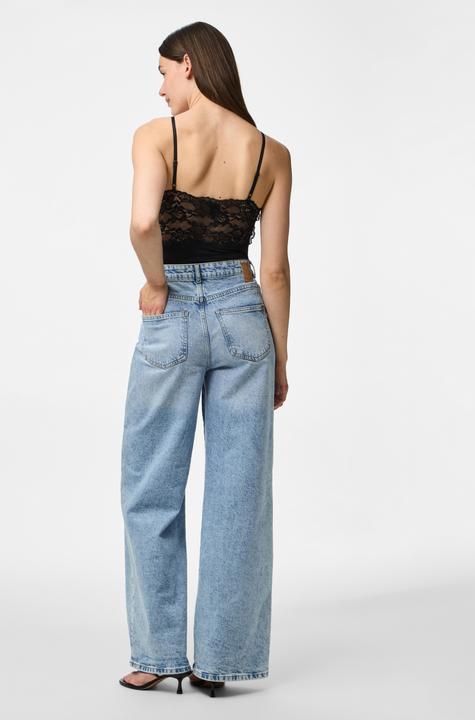 Actual product image Pieces Strappy Lace Sleeveless Bodysuit (S)