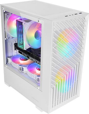 Produktbild Mars Gaming Boitier Mini Tour Micro Atx Mc-Vortex RGB Avec Panneau Vitré (Blanc) (Mini-ITX, mATX)