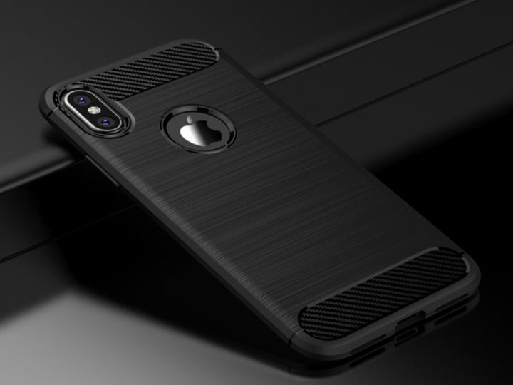 Image du produit Screenguard Apple iPhone XR Étui Carbon Brushed Soft TPU (Apple iPhone XR)