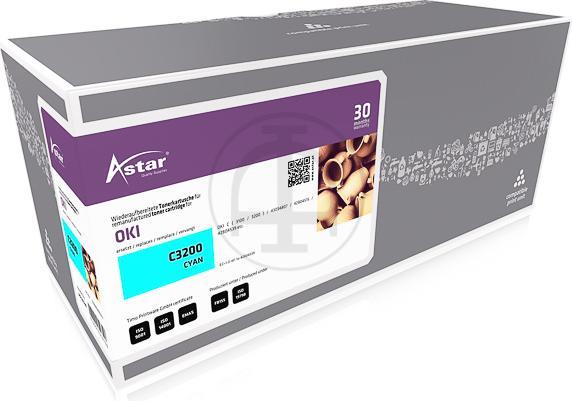 Actual product image Astar Cyan - compatible - toner cartridge - for OKI C3200 (C)