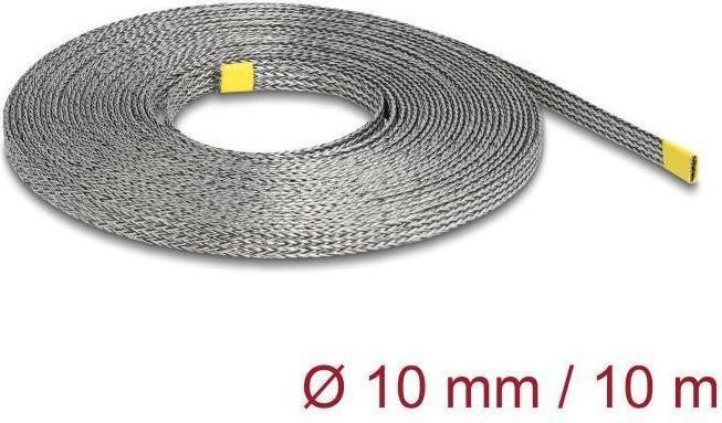 Produktbild Delock Geflechtschlauch zur EMI Abschirmung dehnbar 10 m x 10 mm (Kabelschlauch, 1000 cm)