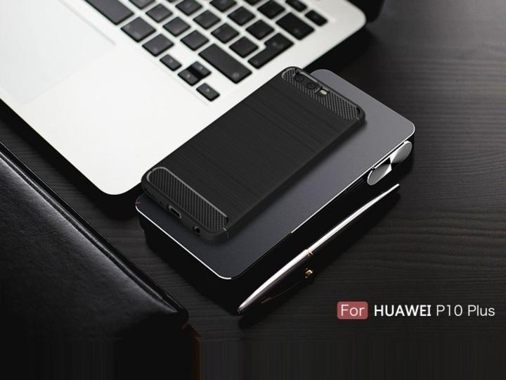 Actual product image Screenguard Huawei P10 Plus Cover Carbon Brushed Soft TPU (Huawei P10 Plus)