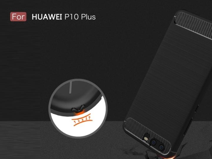 Actual product image Screenguard Huawei P10 Plus Cover Carbon Brushed Soft TPU (Huawei P10 Plus)
