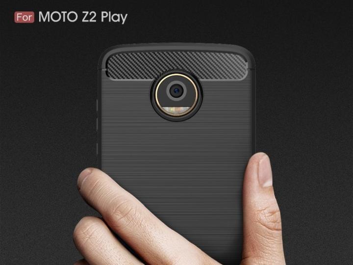 Produktbild Screenguard Motorola Moto Z2 Play Hülle Carbon Brushed Soft TPU (Motorola Moto Z2 Play)