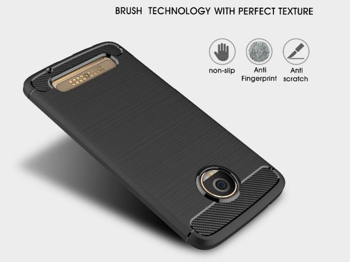 Produktbild Screenguard Motorola Moto Z2 Play Hülle Carbon Brushed Soft TPU (Motorola Moto Z2 Play)
