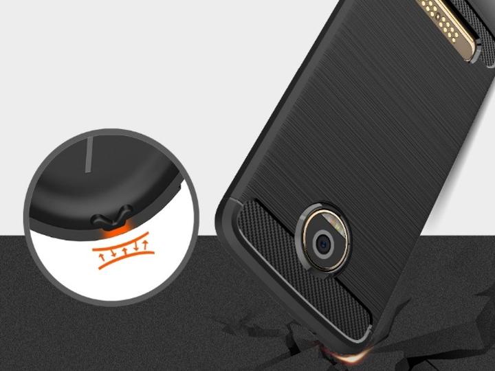 Produktbild Screenguard Motorola Moto Z2 Play Hülle Carbon Brushed Soft TPU (Motorola Moto Z2 Play)