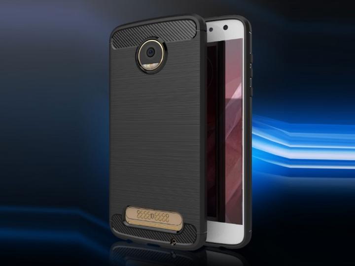 Produktbild Screenguard Motorola Moto Z2 Play Hülle Carbon Brushed Soft TPU (Motorola Moto Z2 Play)
