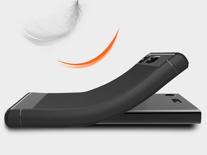 Produktbild Screenguard Sony Xperia XZ1 Compact Hülle Carbon Brushed Soft TPU (Sony Xperia XZ1 Compact)