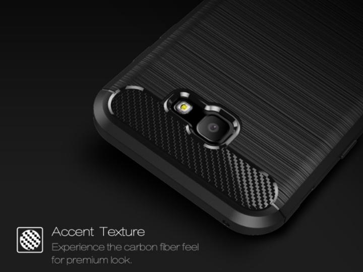 Actual product image Screenguard Samsung Galaxy A7 2017 Cover Carbon Brushed Soft TPU (Samsung Galaxy A7 (2017))