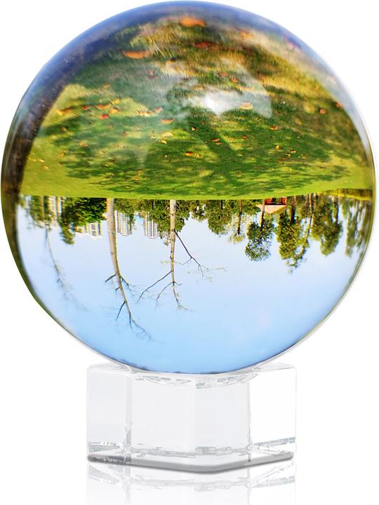 Actual product image Intirilife Glass ball with stand 80 mm