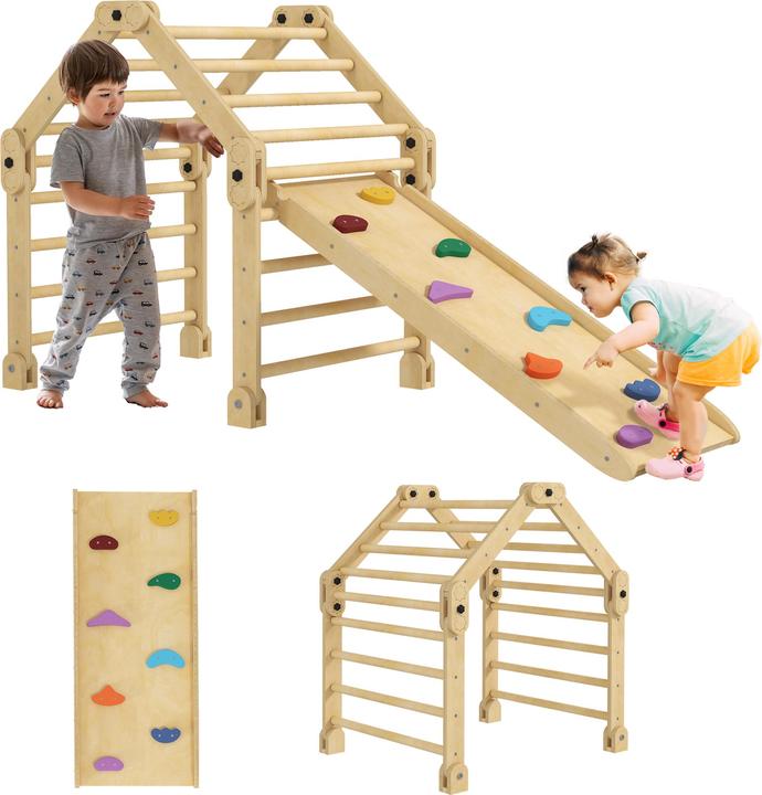 Aiyaplay Klettergerüst Kiefernholz, Mehrschichtenplatte Mehrfarbig