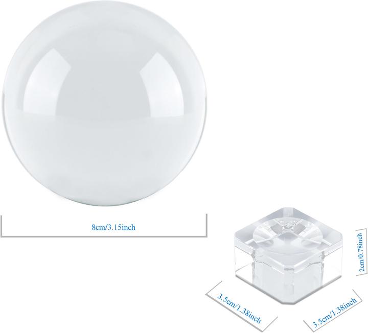 Actual product image Intirilife Glass ball with stand 80 mm