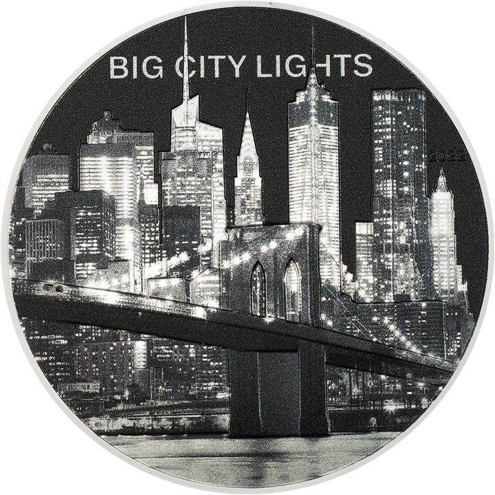 CIT Coin Invest Silver Big City Lights - New York 1 oz PP - High Relief 2022 (999, 2022)