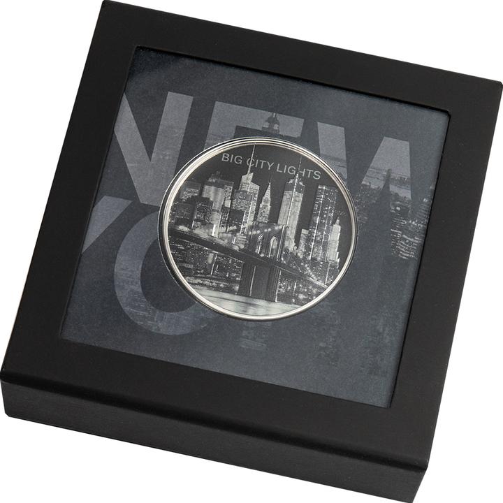 Actual product image CIT Coin Invest Silver Big City Lights - New York 1 oz PP - High Relief 2022 (999, 2022)