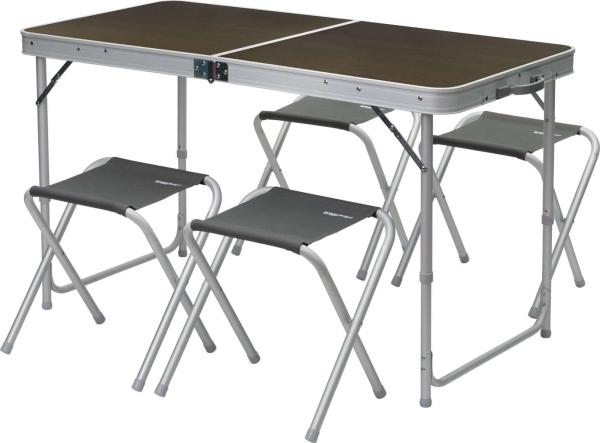 Berger Solo + 4 Hocker Picknicktisch 60 x 120 cm