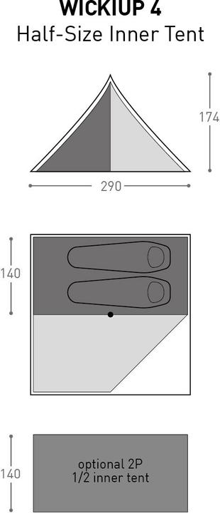 Actual product image Bach Wickiup 4 (0.78 kg, 2 persons)