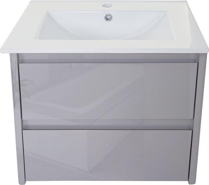 Immagine prodotto Mendler Lavabo + mobiletto, lavabo lavabo, lucido 50x60cm - grigio