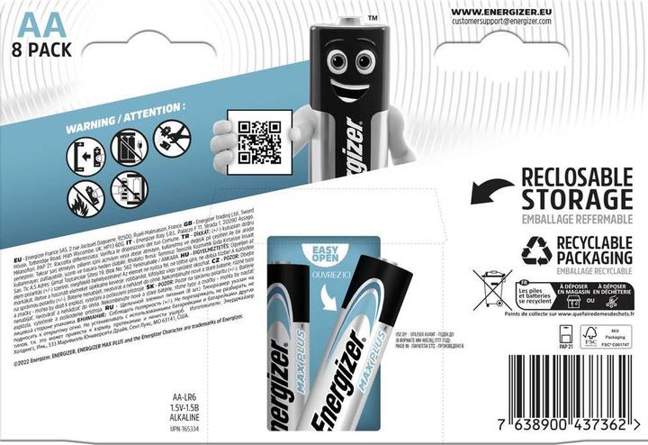Produktbild Energizer Max Plus AA battery (8 Stk., AA, 2800 mAh)