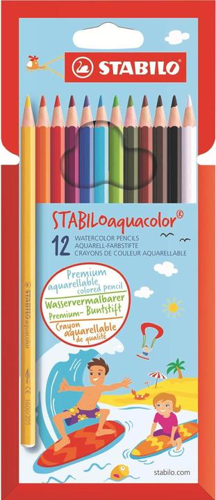 Actual product image STABILO aquacolor watercolour crayon (Multicoloured, 12 x)