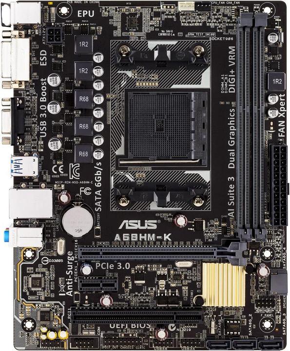 ASUS A68HM-K FM2+ A68H MATX (FM2+, AMD A68, mATX)