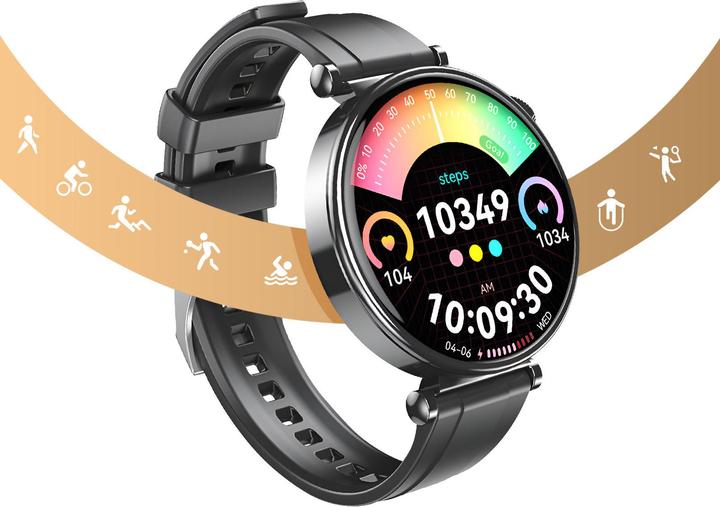 Actual product image xO smartwatch GT4 Mini Amoled black