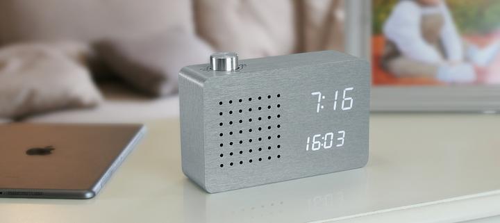 Actual product image Gingko Radio Click Clock