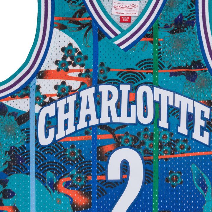 Produktbild Mitchell & Ness Swingman Mesh Jersey Charlotte Hornets ASIAN Johnson - S (S)
