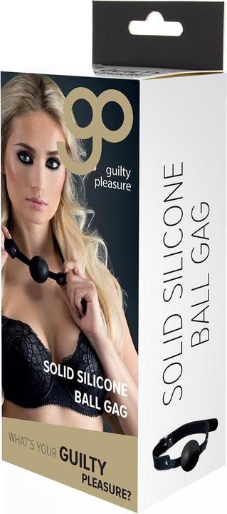 Actual product image Guilty Pleasure Gp Solid Silicone Ball Gag Black
