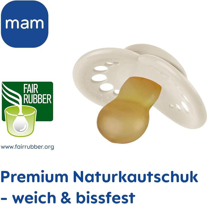 Produktbild MAM Original Kautschuk Schnuller 2 Stück, 6-16 Monate (2 x, 6 - 16 Monate)