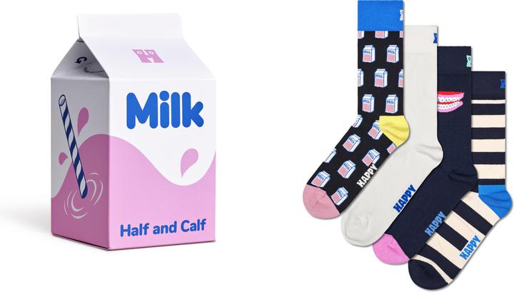 Immagine prodotto Happy Socks Cartone del latte (confezione da 4, 36 - 40)