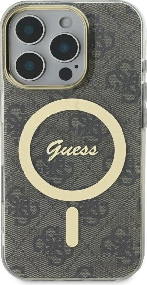Actual product image Guess GUHMP16LH4STW iPhone 16 Pro 6.3" brązowy/brown hardcase IML 4G MagSafe (Apple iPhone 16 Pro)