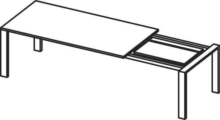 Produktbild Pöttker FRONTSLIDE Ausziehtischführung, ohne Bremse, Länge 1500, Tragkraft 90kg