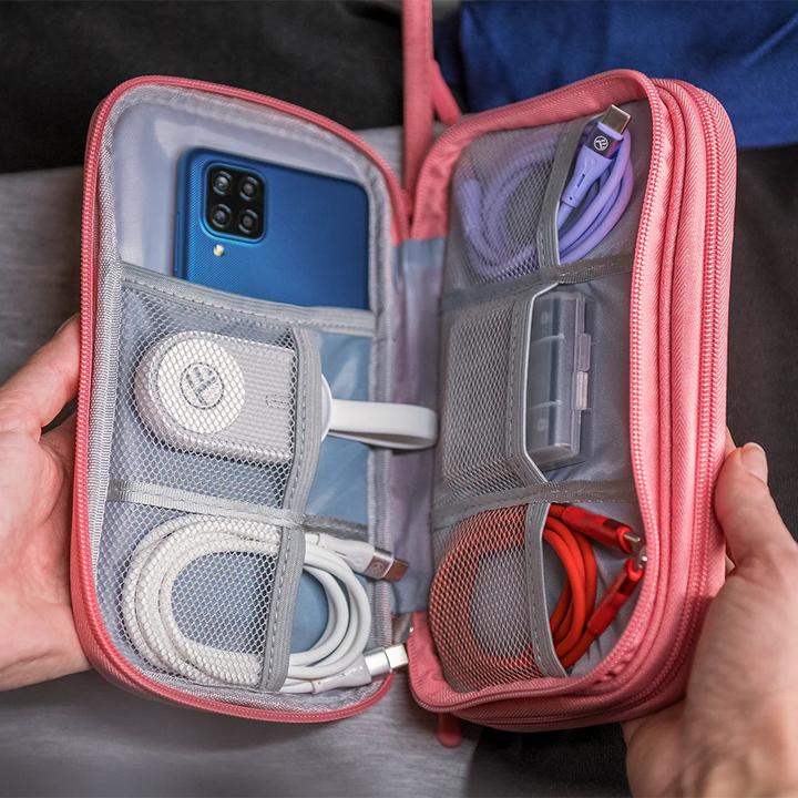 Actual product image Tellur Universal travel cable organiser Pink (1.57 l)