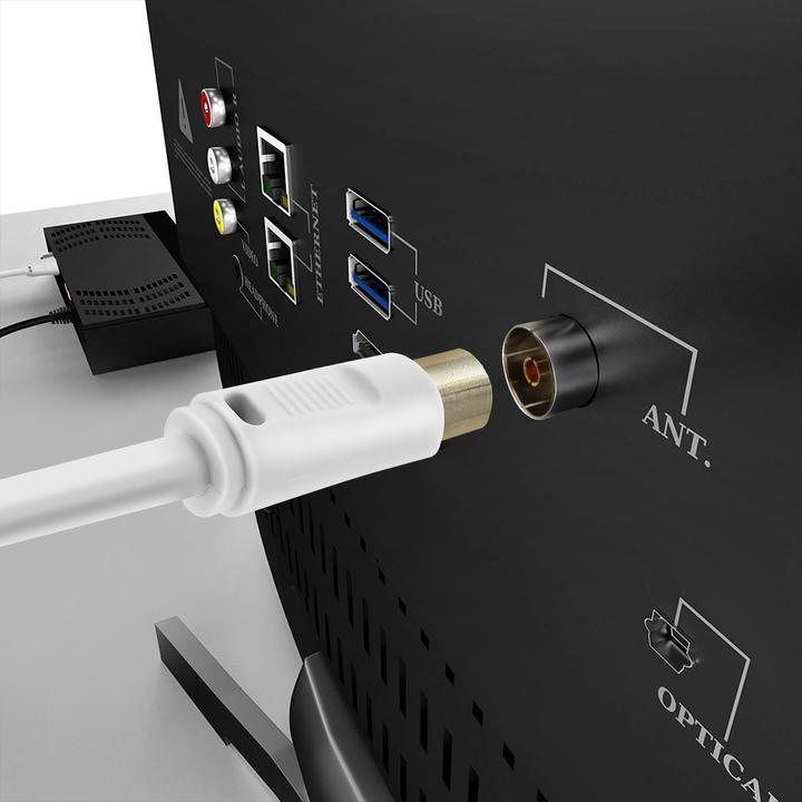 Produktbild LinQ Antennenkabel männlich/weiblich, 9.5 mm, 5m by – Weiss (Antennenkabel)