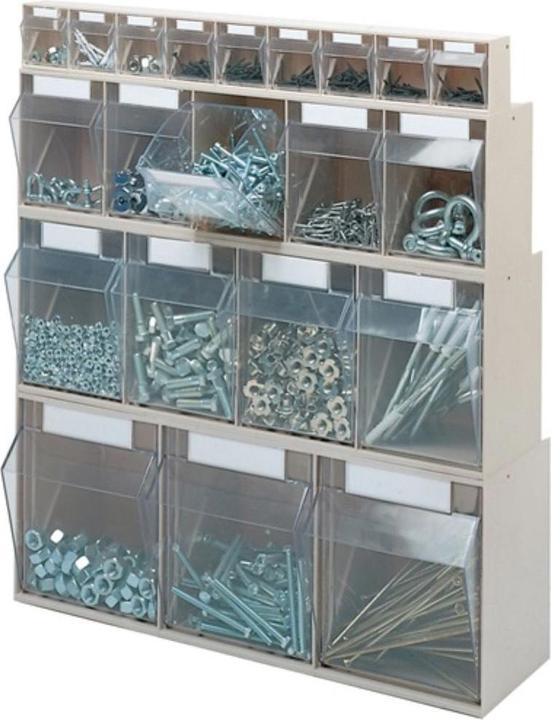 Produktbild Lockweiler Klarsichtmagazin H242xB600xT203mm 3 x E Kunststoff blau