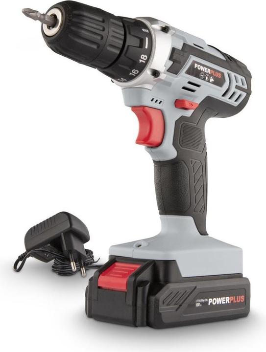 Produktbild Powerplus Bohrschrauber 12V - inkl. Akku 12V 1.3Ah und Ladegerät - 1 Acc. (Akkubetrieb)