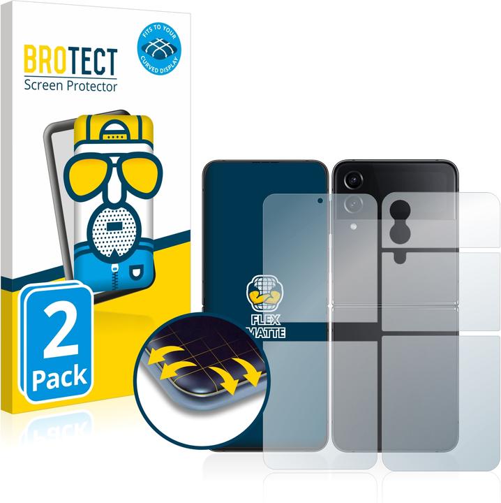 Produktbild BROTECT Full-Cover Displayschutz Matt (2 Stück, Samsung Galaxy Z Flip4)