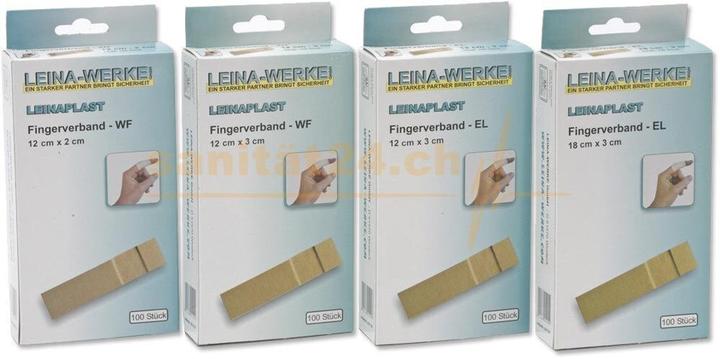 Leina Fingerverband 12.00 cm x 2.00 cm / 100 Stk. / WF Blau (100 x)