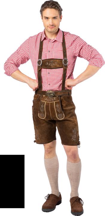 Produktbild Orlob Trachten Latzhose Herren: Kurze Oktoberfest Lederhosen (52)