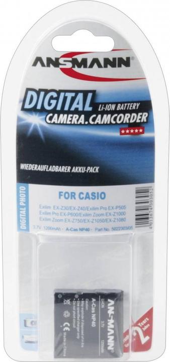 Actual product image Ansmann Casio NP-40 Battery (Camera battery)