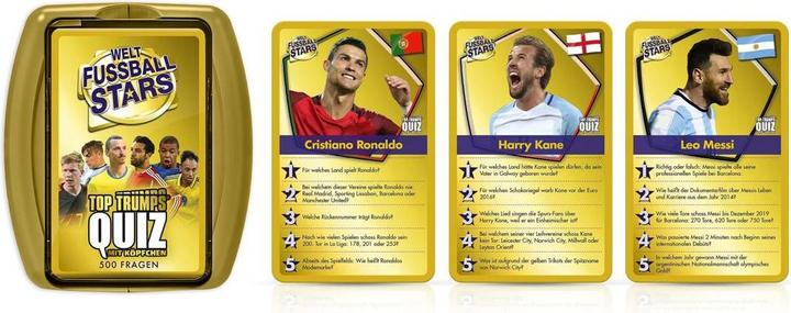 Image du produit Winning Moves Top Trumps Quiz : World Football Stars, jeu de cartes, pour 2 joueurs, à partir de 6 ans (édition (Allemand)