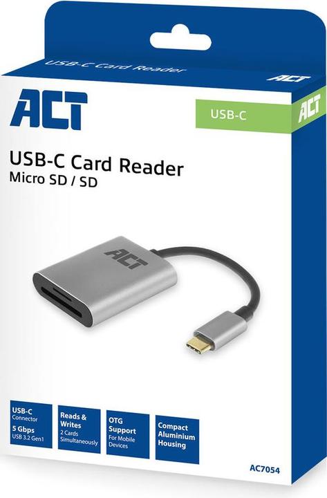 Actual product image USB-C Card Reader for SD/Micro SD (USB)