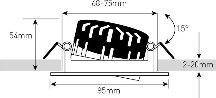 Actual product image Maxluce SOLV recessed spotlight (712 lm)